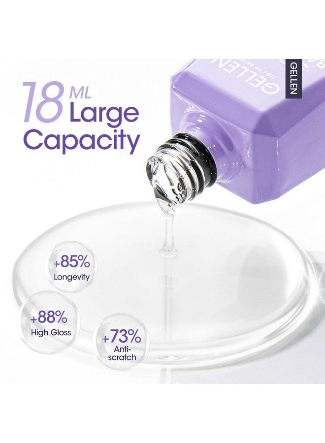 Gel Top Coat 18Ml 3Pc Gel Base And Top Coat Matte & Glossy Top Coat For Gel Nail Polishno Wipe Clear Gel Top Coat Gel Base Coat Nail Polish Soak Off Uv Lamp Gel Polish Set For Starter