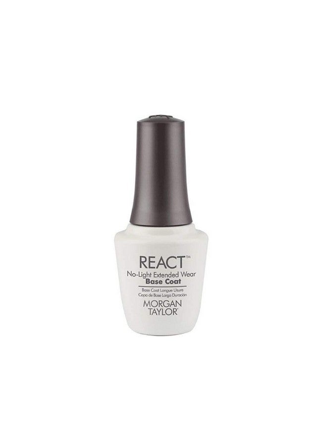 Nail Lacquer React No Light Extended Wear Base Coat Base Coat Nail Polish 0.5 Oz.
