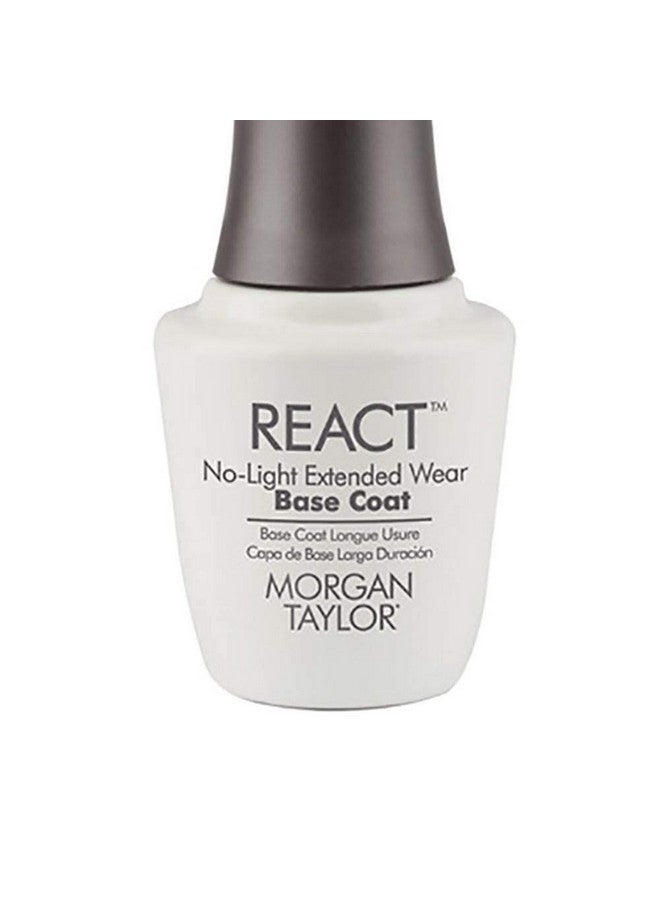 Nail Lacquer React No Light Extended Wear Base Coat Base Coat Nail Polish 0.5 Oz.