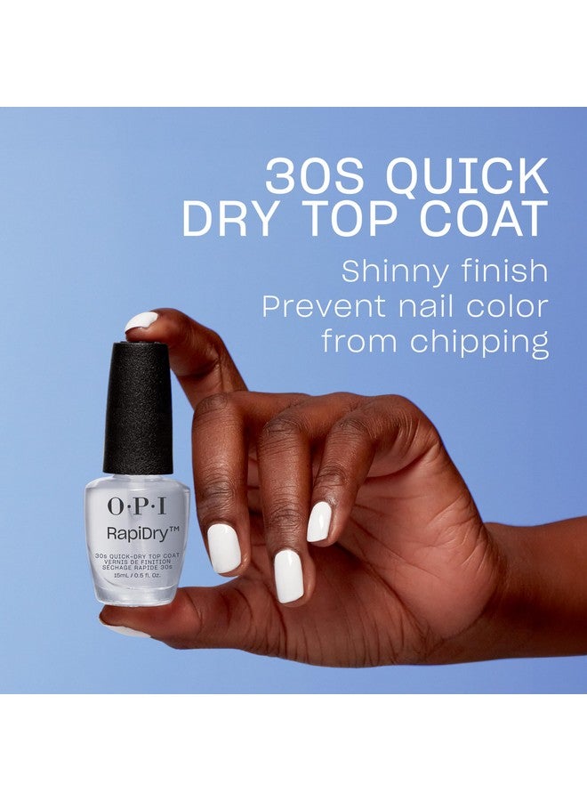 Rapidry Nail Polish Drying Top Coat High Shine & Glossy Finish Quick Drying Designed To Shine Seal & Protect 0.5 Fl Oz