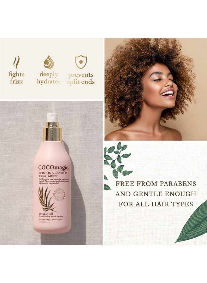 10In1 Leavein Hair Treatment With Coconut Oil Hydrate Detangle Prevent Frizz Smooths Creates Silkiness Gentle For All Hair Types Paraben Free Cruelty Free Made In Usa (8 Oz)