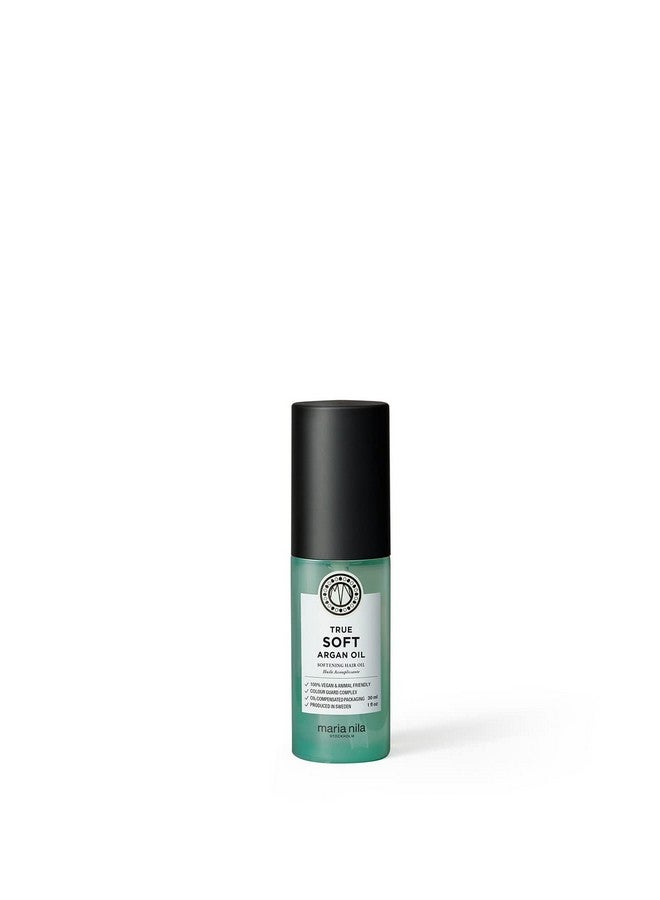 True Soft Argan Oil 1.0 Fl Oz For Dry Hair Easily Absorbed Remoisturises & Reduces Frizz 100% Vegan & Sulfateparaben Free