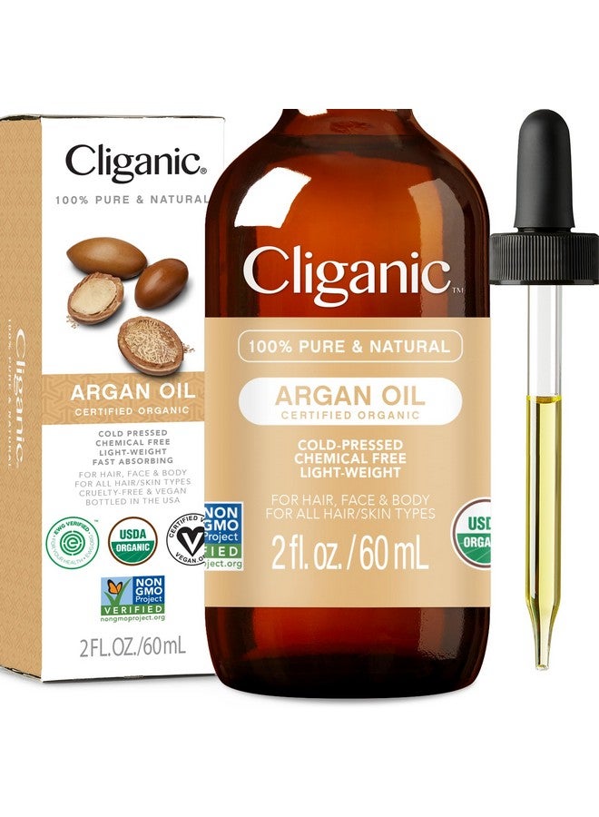 Organic Argan Oil 100% Pure For Hair Face & Skin Cold Pressed Carrier Oil