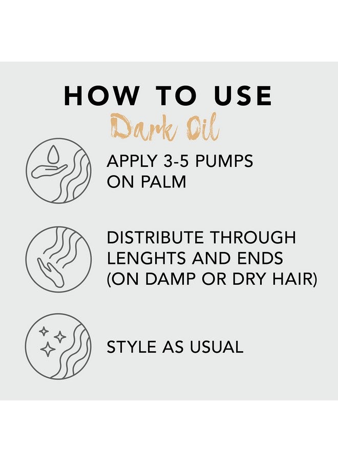 Dark Oil Lightweight Hair Oil Infused With Jojoba Oil And Argan Oil 1 Oz