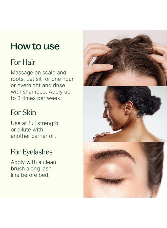 Castor Oil Usda Organic Cold Pressed 100% Pure Hexane Free 16 Oz Conditioning & Healing For Dry Skin Hair Growth Skin Hair Care Eyelashes