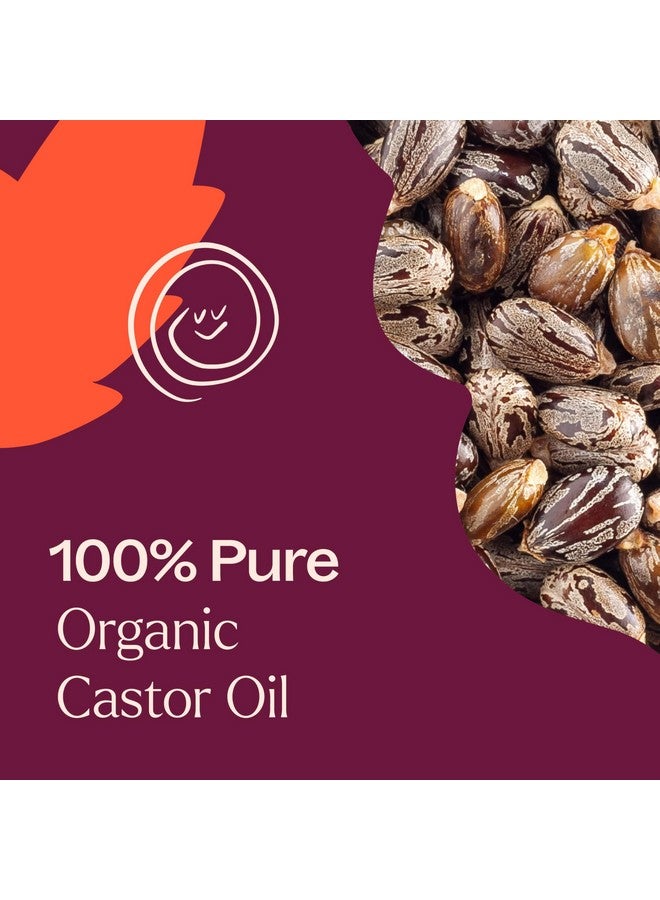 Castor Oil Usda Organic Cold Pressed 100% Pure Hexane Free 16 Oz Conditioning & Healing For Dry Skin Hair Growth Skin Hair Care Eyelashes