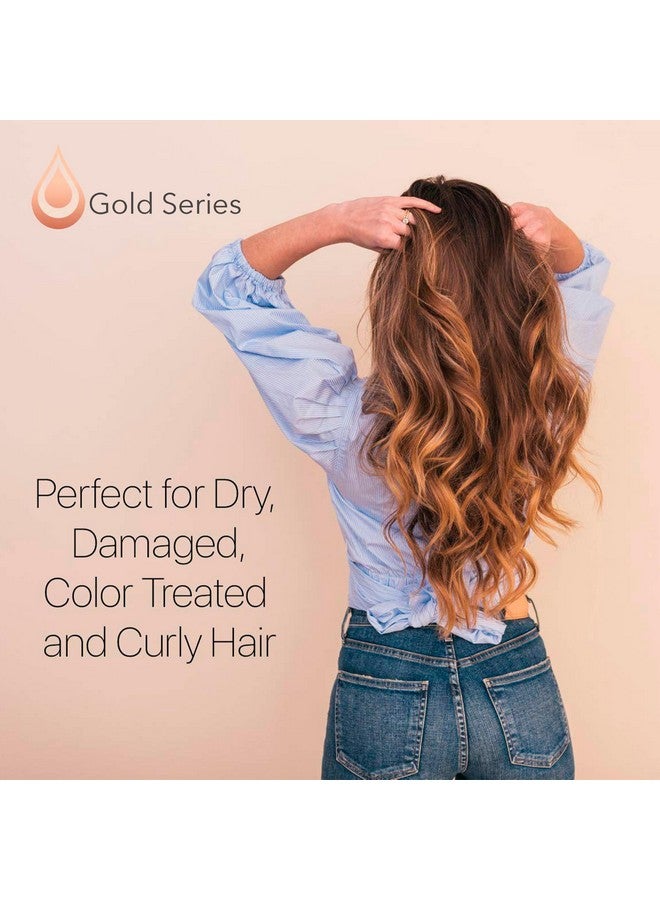 Gold Series Treatment Mask Deep Hydrating Argan Oil Hair Mask For Dry Damaged Color Treated And Curly Hair Enriched With Keratin Sulfate Free Natural Hair Repair Treatment 18.6Oz