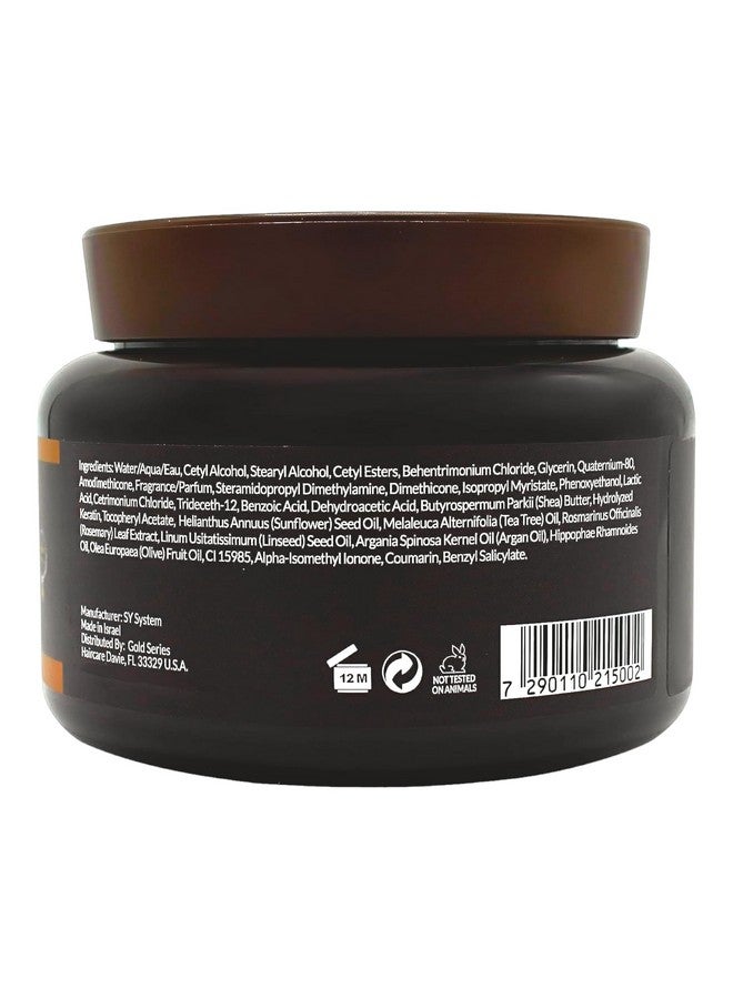 Gold Series Treatment Mask Deep Hydrating Argan Oil Hair Mask For Dry Damaged Color Treated And Curly Hair Enriched With Keratin Sulfate Free Natural Hair Repair Treatment 18.6Oz
