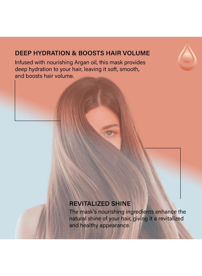 Gold Series Treatment Mask Deep Hydrating Argan Oil Hair Mask For Dry Damaged Color Treated And Curly Hair Enriched With Keratin Sulfate Free Natural Hair Repair Treatment 18.6Oz