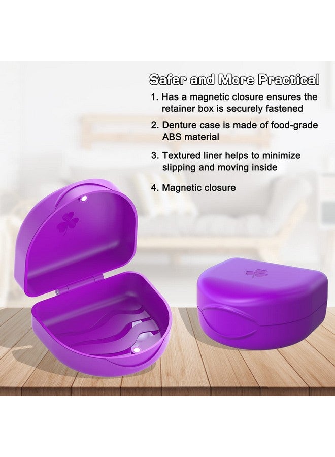 Aligner Case, Retainer Case, Braces Box, 1 Piece Orthodontic Box, Purple.