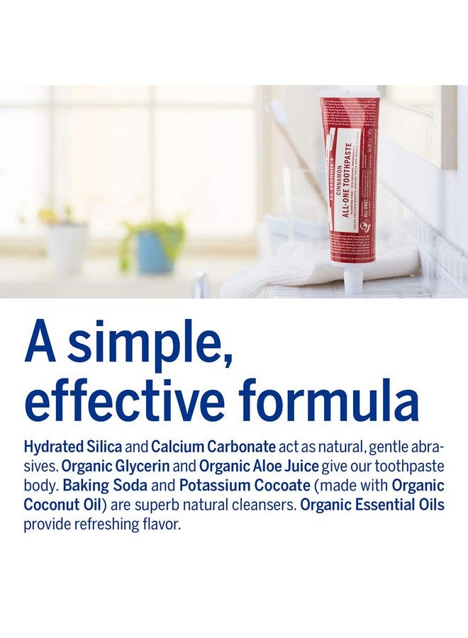 Dr. Bronner’S Allone Toothpaste (Cinnamon, 5 Ounce, 3Pack) 70% Organic Ingredients, Natural And Effective, Fluoridefree, Slsfree, Helps Freshen Breath, Reduce Plaque, Whiten Teeth, Vegan