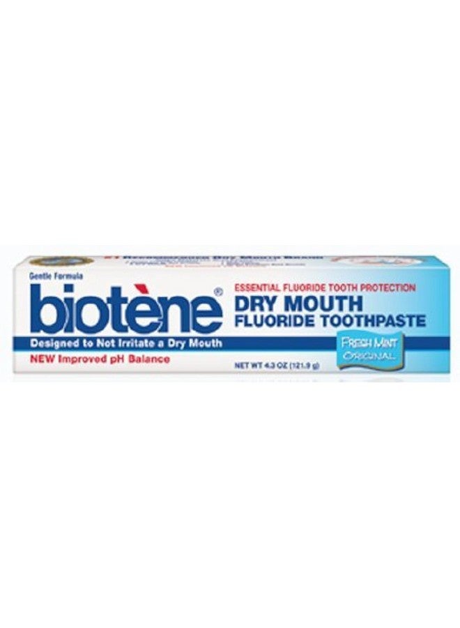 Biotene Fluoride Toothpaste Gentle Formula Fresh Mint, 4.3 Ounce (Pack Of 2)