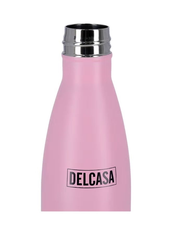 Stainless Steel Water Bottle Pink/Silver 500ml