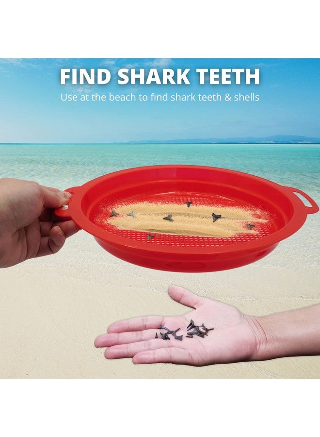 Large Sand Sifter For Sandbox Beach 4 Pack Sand Sifter For Shark Teeth Rock Plastic Beach Toys Sand Toys For Sandbox Kids & Toddlers