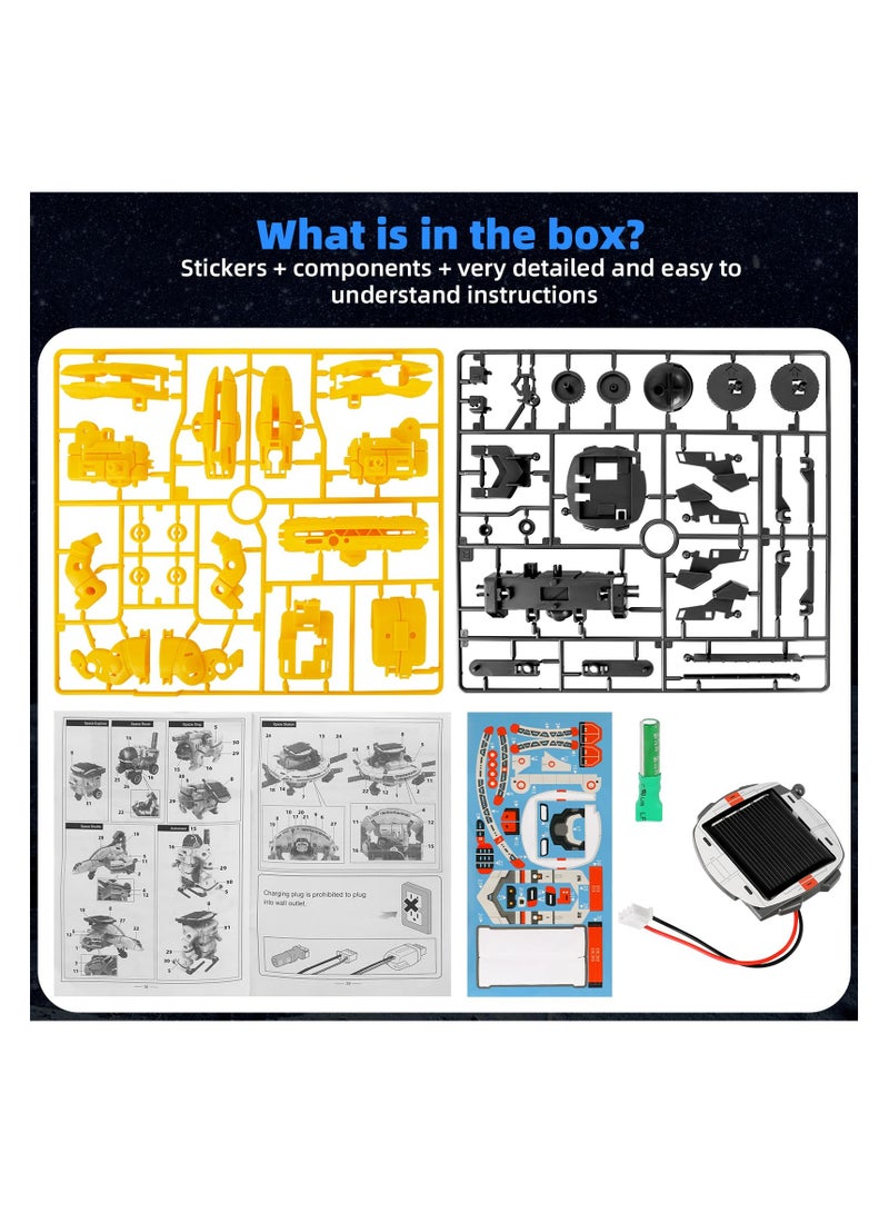 Solar Robot Toy 6-in-1, STEM Educational Science Kits for Kids Age 8 9 10, Building Space Robotics Kit, Science&Play Mechanics, Birthday Gifts for 11 12 13 14 Year Old Boys Present Toys