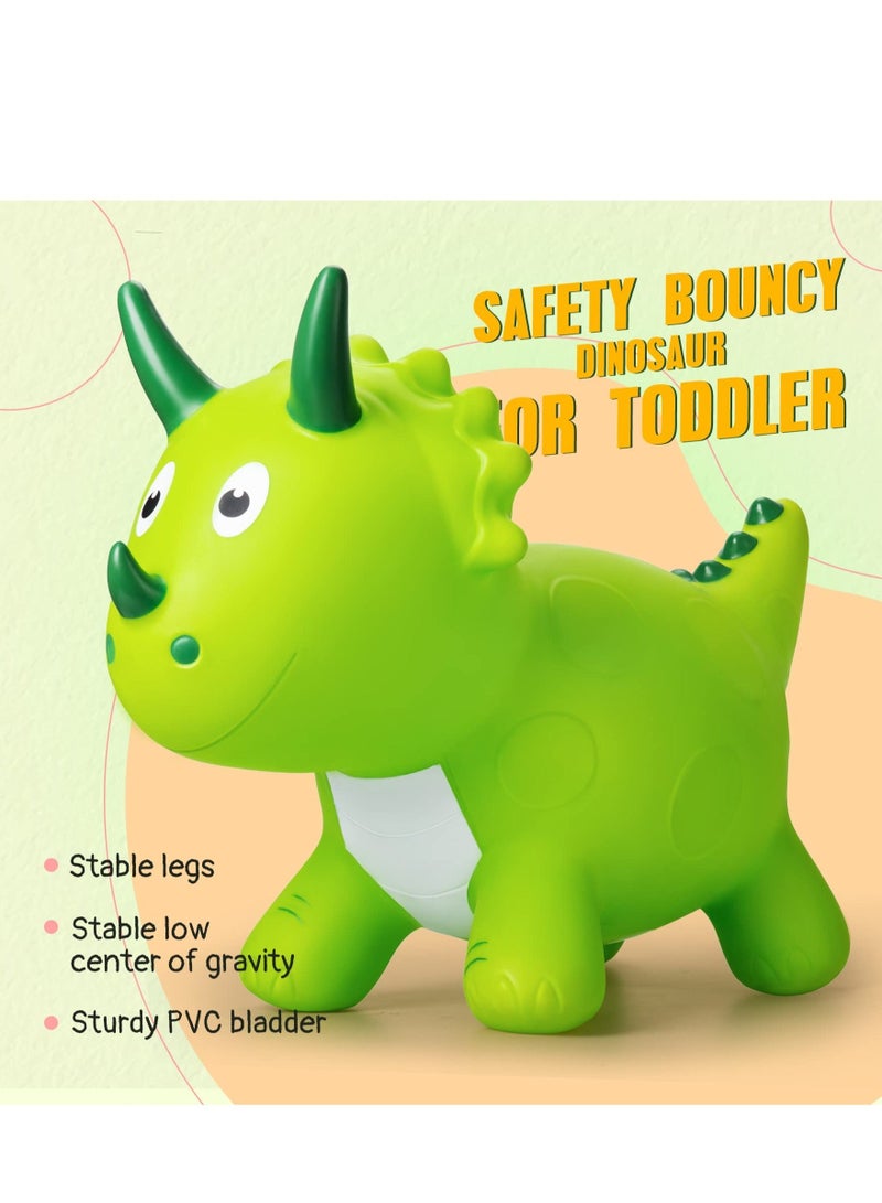 Bouncy Horse for Toddler, Animal Hopper, Bouncing Dinosaur, Inflatable Toy,Inflatable Jumping Horse, Ride on Hopping Toy for Kids with Pump