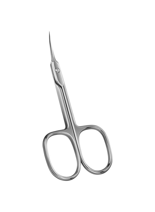 Cuticle Scissors Extra Fine Curved Blade Super Slim Manicure Scissors For Cuticles Professional Small Scissors With Precise Pointed Tip Grooming Blades Eyebrow Eyelash And Dry Skin