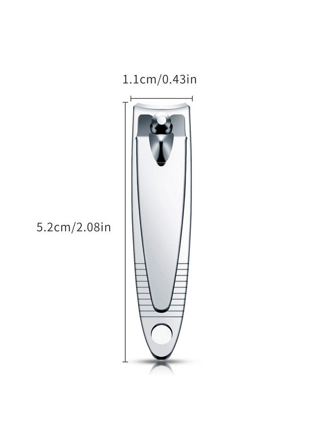 32 Pieces Stainless Steel Fingernail Nail Clipper Bulk Silver Toenail Clippers Cutter Set Portable Fingernail Clipper