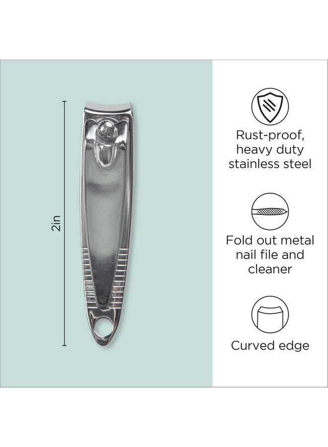 D904 Stainless Steel Nail Clippers With Fold Out File 72 Count (Pack Of 1)