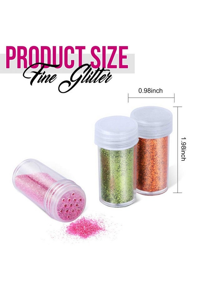 48 Colors Glitter Set, Fine Glitter For Resin, Arts And Craft Supplies Glitter, Festival Glitter Makeup Glitter, Cosmetic Glitter For Body Nail Face Hair Eyeshadow Lip Gloss Making