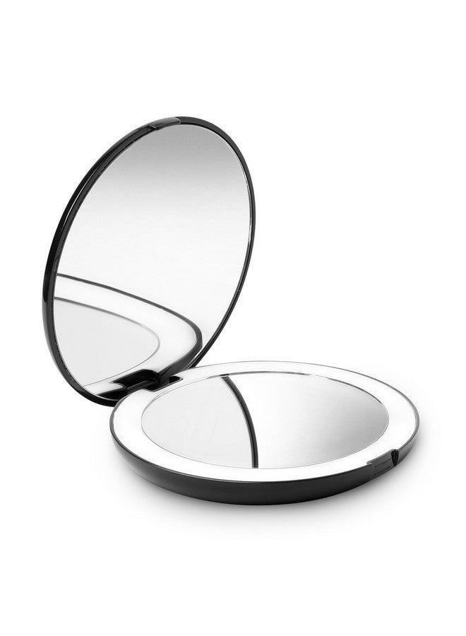 Led Lighted Travel Makeup Mirror, 1X/10X Magnification Daylight Led, Compact, Portable, Large 5” Wide Illuminated Folding Mirror