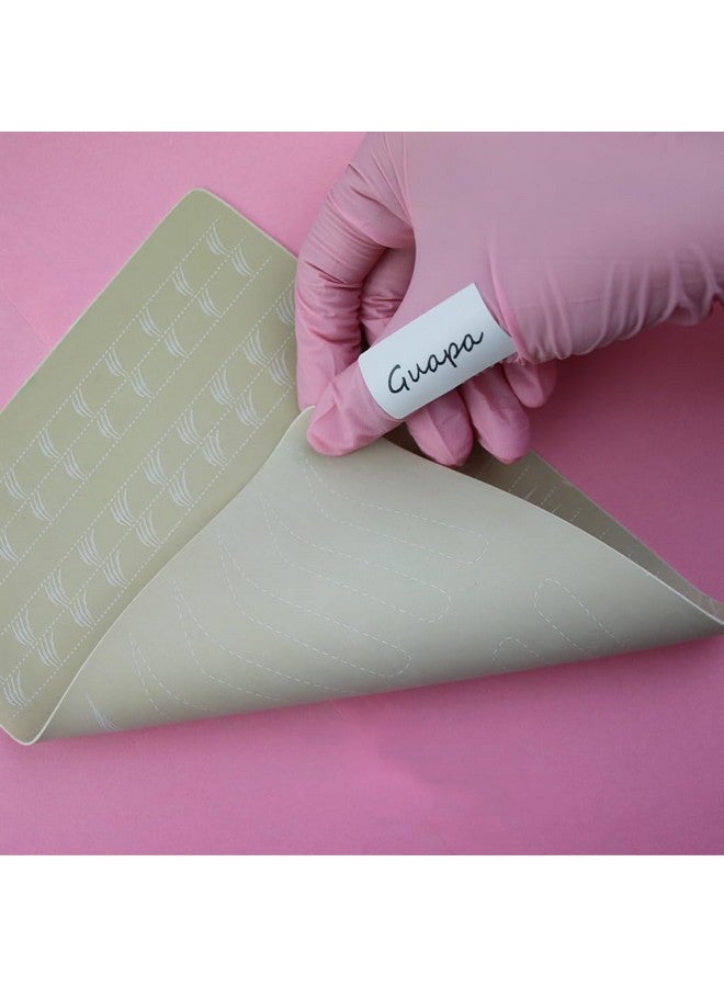 5Pcs Microblading Hair Strokes Practice Latex Strokes Practice Skin Double Sided Eyebrow Inkless Fake Skin Preprinted And Inkless (White Outlinehair Strokes)