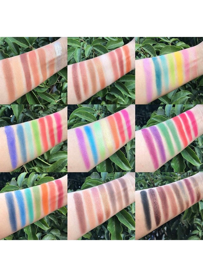 Eyeshadow Palette 65 Colors + 20Pcs Makeup Brushes Set + Sponge Blender Sweatproof Pigmented Matte Shimmer Metallic Blendable Soft Pressed Powder Eye Shadow Makeup Palette