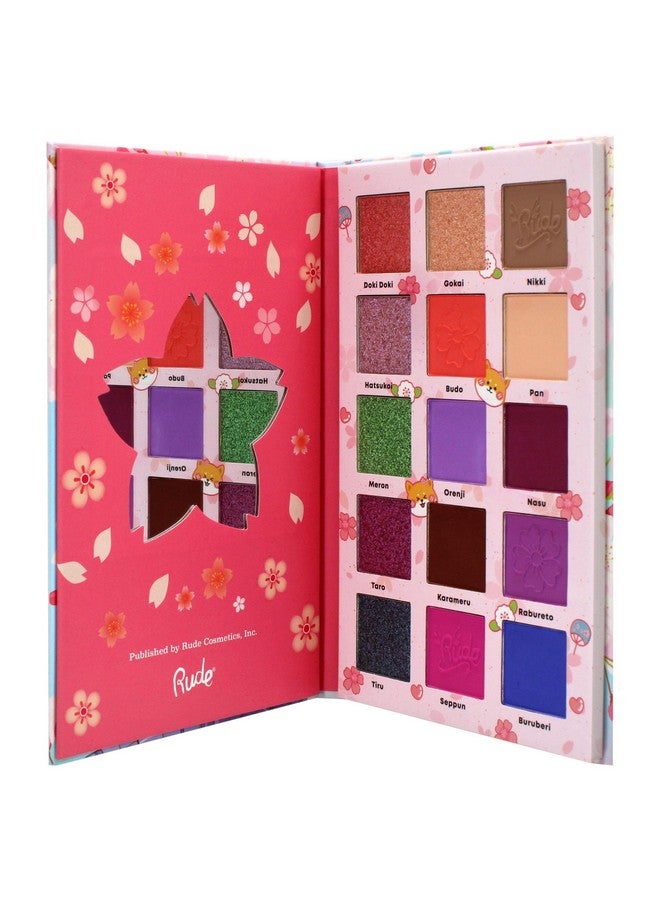 Manga Collection Pressed Pigments And Shadows Palette First Love Diary By Rude Cosmetics For Women 0.77 Oz Palette