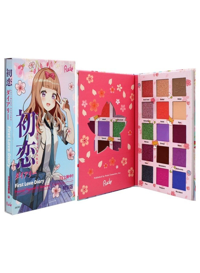 Manga Collection Pressed Pigments And Shadows Palette First Love Diary By Rude Cosmetics For Women 0.77 Oz Palette