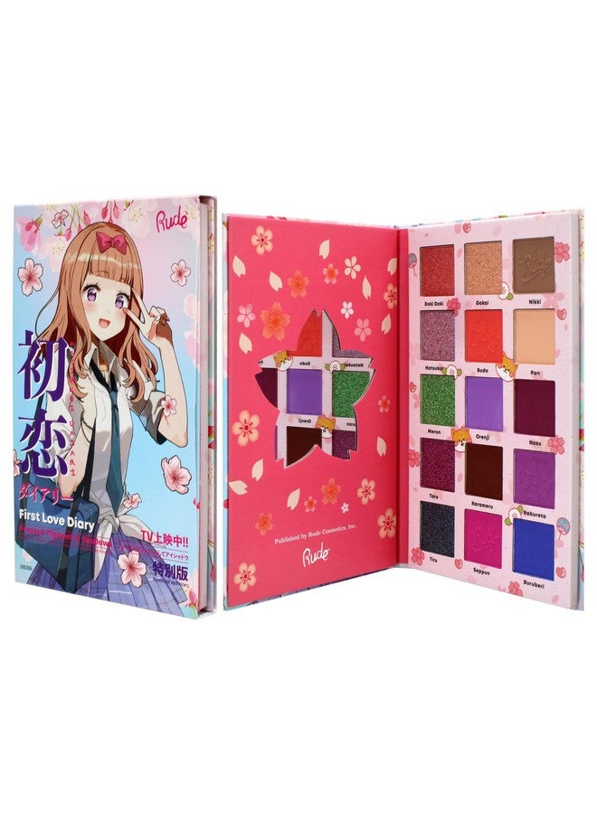 Manga Collection Pressed Pigments And Shadows Palette First Love Diary By Rude Cosmetics For Women 0.77 Oz Palette