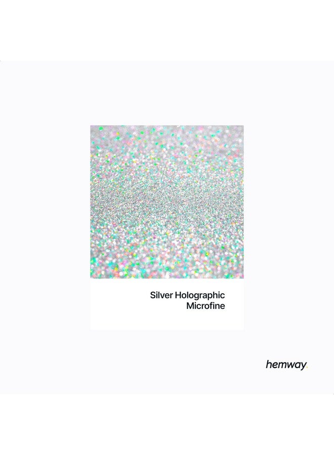 Premium Ultra Sparkle Glitter Multipurpose Metallic Flake For Nail Art Cosmetic Graded Makeup Festival And Hair 100G / 3.5Oz Microfine (1/256 0.004 0.1Mm) Silver Holographic