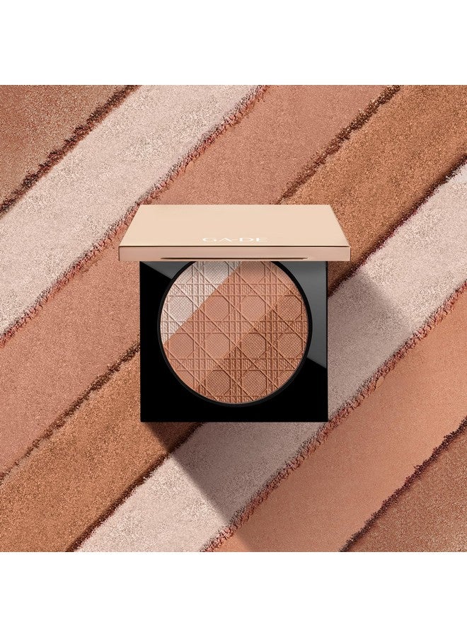 Glow Fx Natural Face Palette Blush For Cheeks Bronzer Powder And Highlighter Makeup Enriched With Jojoba Oil 135 Cool And Cozy 0.42 Oz