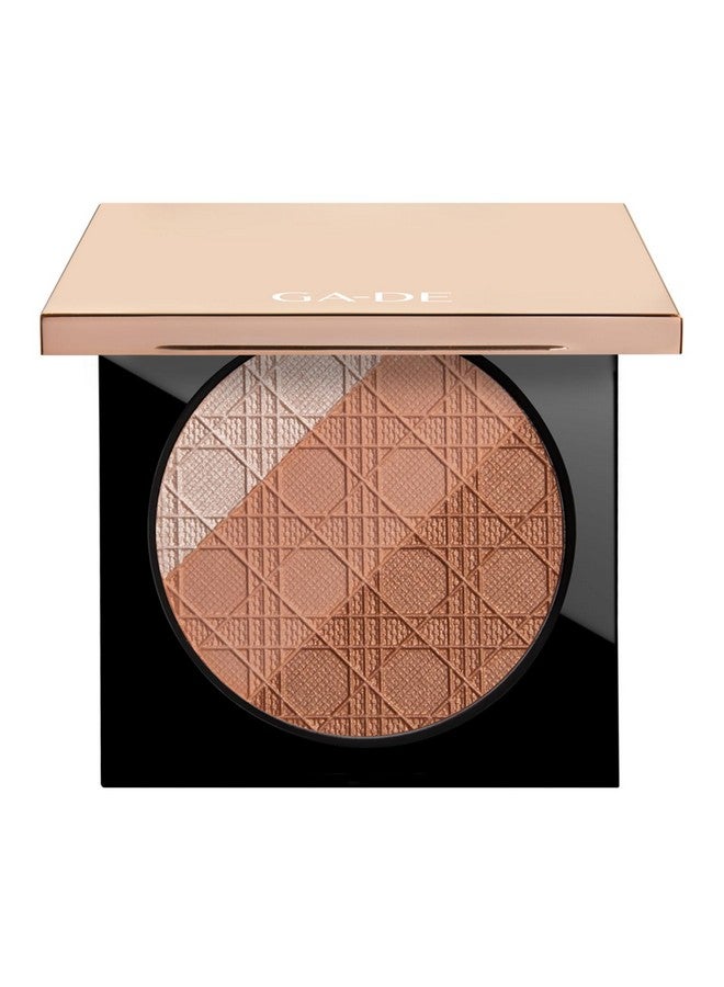 Glow Fx Natural Face Palette Blush For Cheeks Bronzer Powder And Highlighter Makeup Enriched With Jojoba Oil 135 Cool And Cozy 0.42 Oz