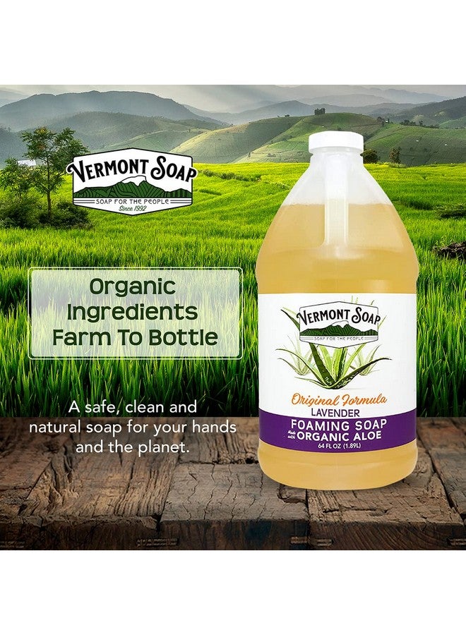 Organic Lavender Foaming Hand Soap Natural Moisturizing Soap For Dry Skin Fragrance Free Liquid Bathroom Hand Soap Lavender 64 Oz