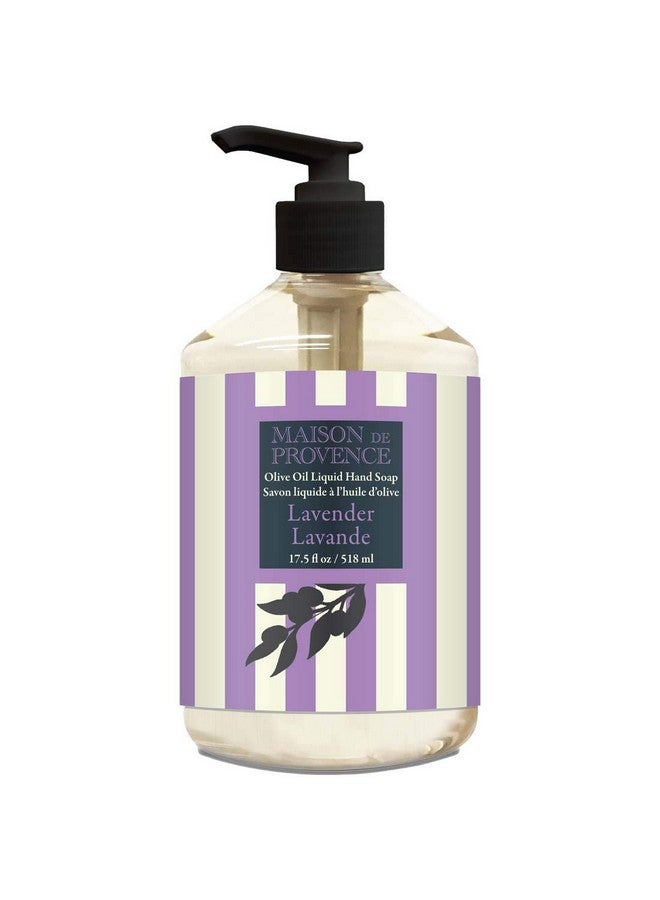 Liquid Hand Soap | Infused With Olive Oil | All Natural & Germfighting | Moisturizing Hand Wash For Kitchen & Bathroom | Gentle Mild & Naturally Scented (17.5 Oz) Lavender