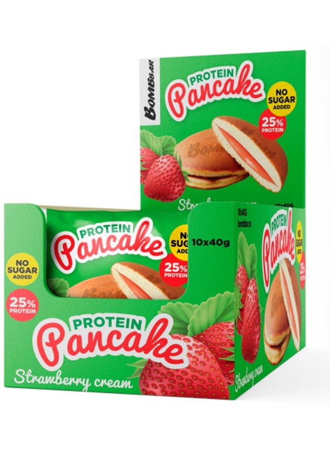 Bombbar Protein Pancake Strawberry Cream Flavor 40g Pack of 10