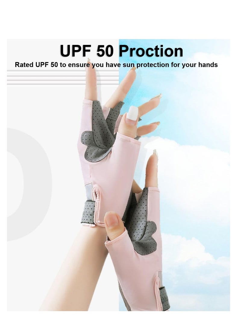 UV Protection Gloves Women Men, Fingerless Driving Gloves Fishing Gloves Sailing Gloves Kayak Gloves Paddling Gloves Rowing Gloves, UV Gloves Sun Gloves Sun Protection Gloves