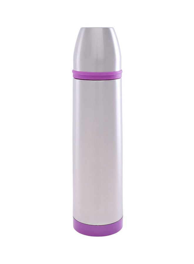Double Walled Vacuum Flask 1 L Silver/Purple