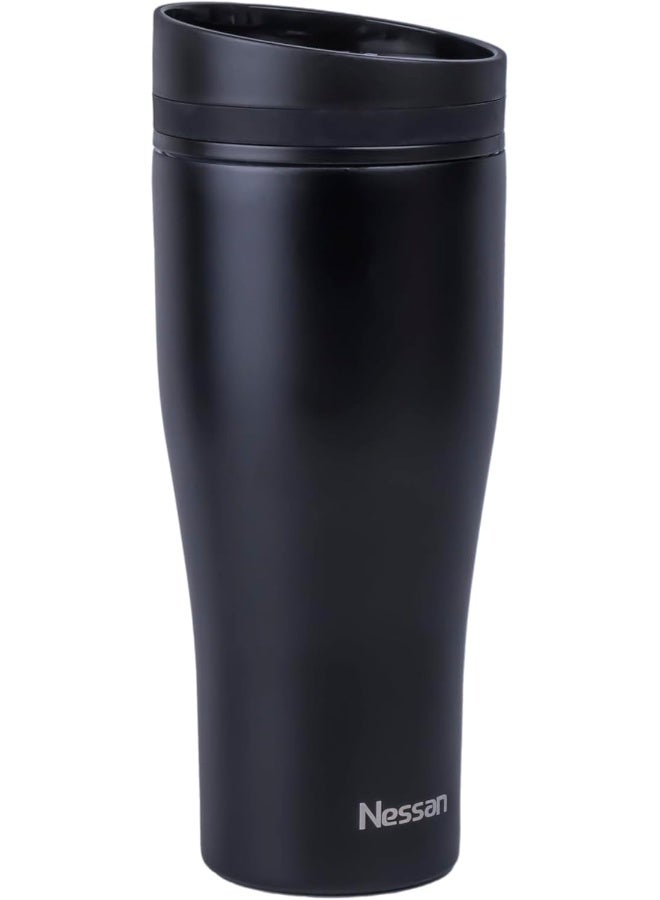 Insulated Stainless Steel Vacuum Mug, 363Ml - Black