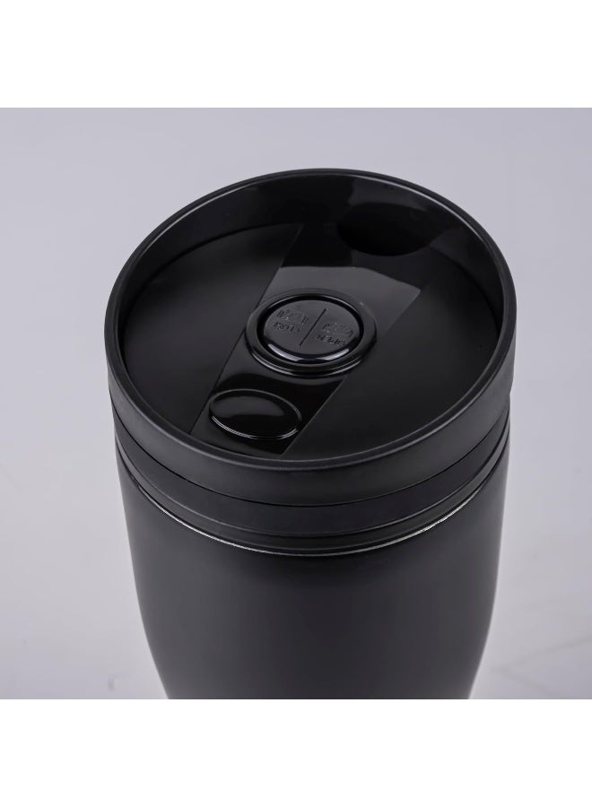 Insulated Stainless Steel Vacuum Mug, 363Ml - Black