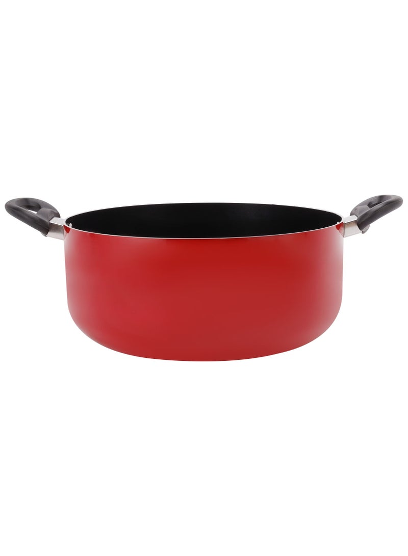 Delcasa 8 Piece Non Stick Cookware Set DC2912 30x13.5 cm casserole with lid, a 24x11 cm casserole with lid, a 20x9 cm casserole with lid, a 24x5 cm frypan, and a nylon turner