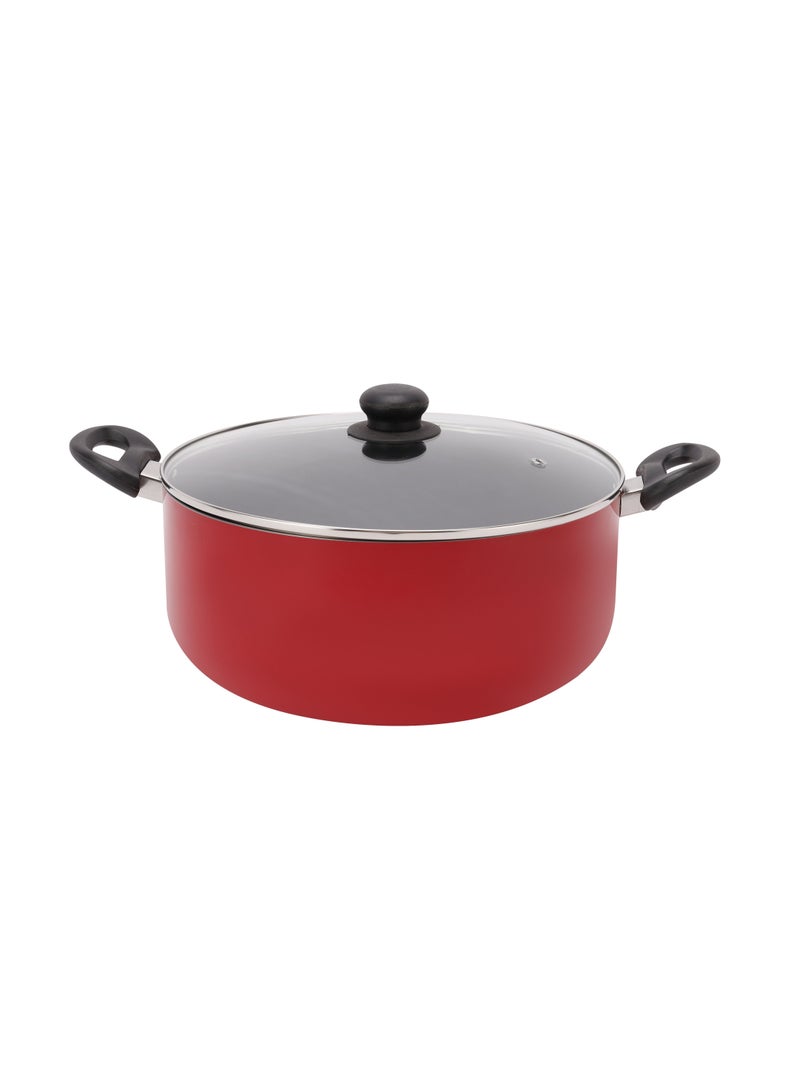 Delcasa 8 Piece Non Stick Cookware Set DC2912 30x13.5 cm casserole with lid, a 24x11 cm casserole with lid, a 20x9 cm casserole with lid, a 24x5 cm frypan, and a nylon turner