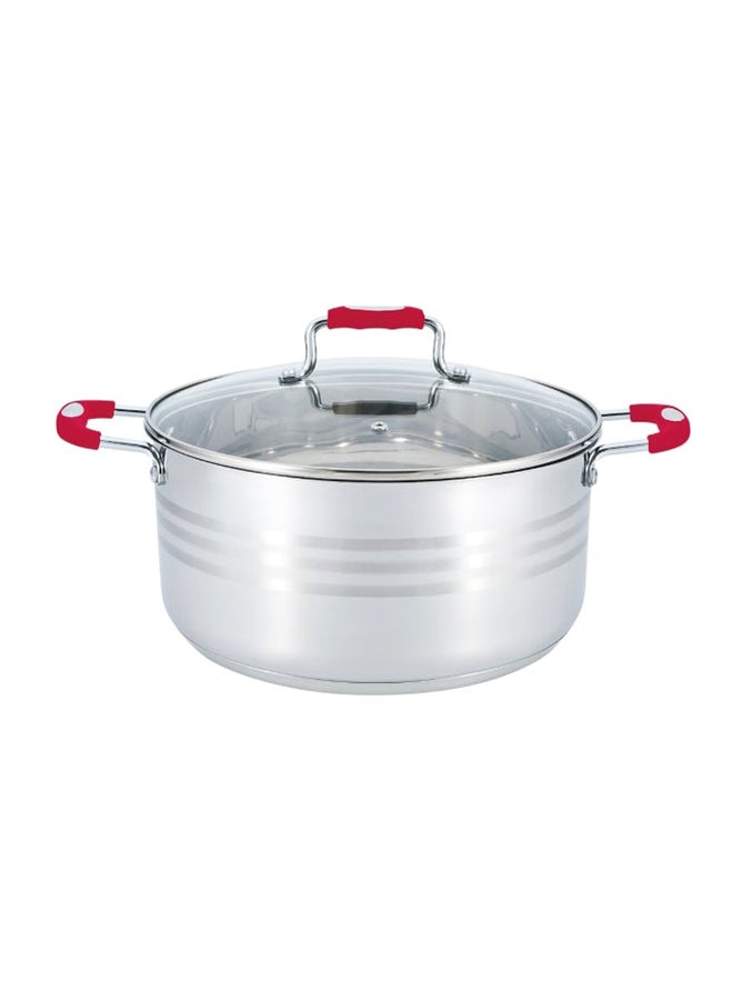 Stainless Steel Casserole With Lid Silver