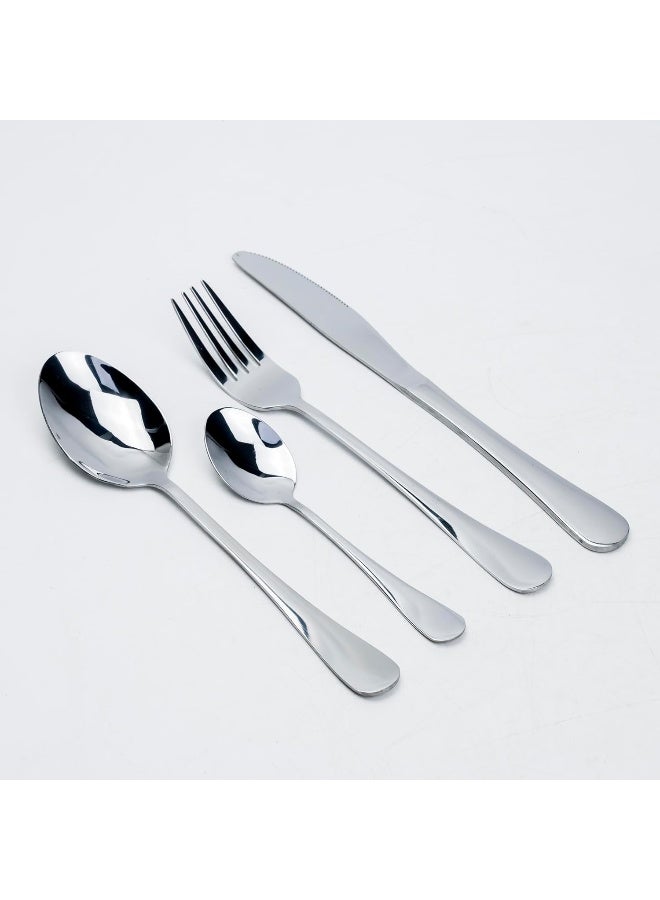 Evren 27-Piece Cutlery Set - Sleek Silver Stainless Steel Flatware