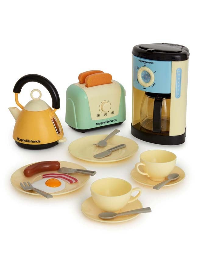 Morphy Richards Toys: Complete Kitchen Set With Toaster, Coffee Maker, Kettle, Play Food, And More, For Children Aged 3+