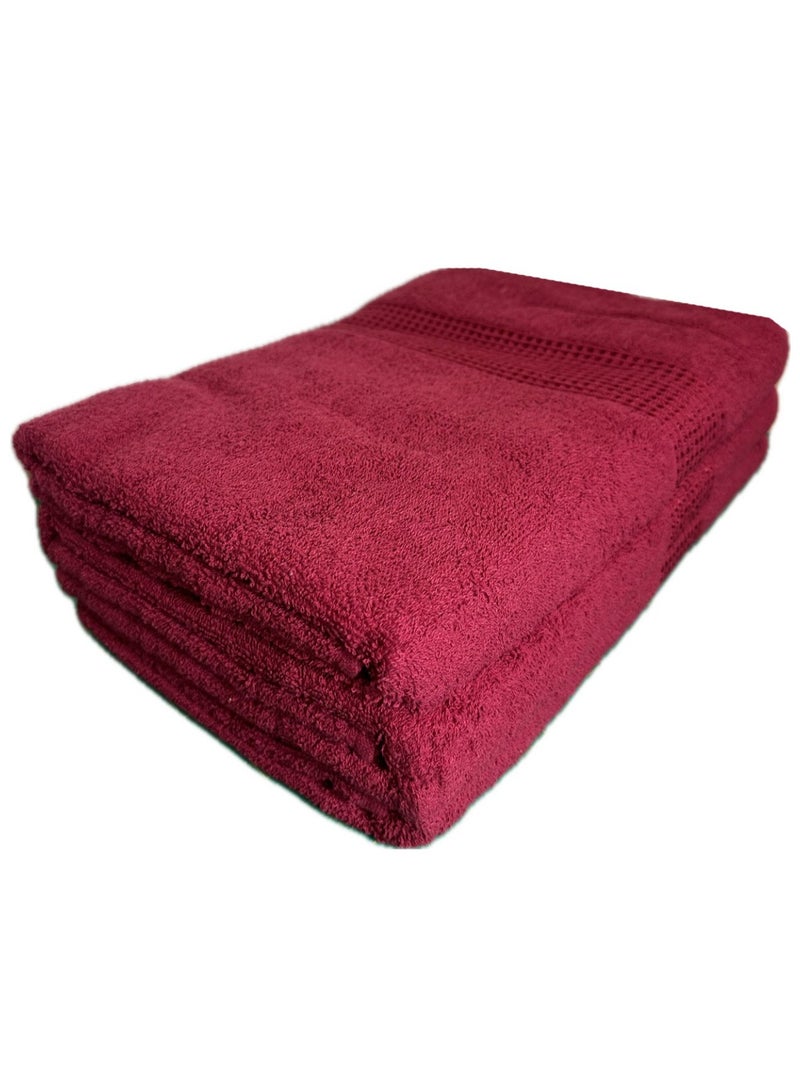 Bath Towels 100% Cotton Ultra Soft, Super Absorbent, Antibacterial Treatment And Dry Quick 430 GSM Terry, Mini Checks, 70 Cm x 140 Cm