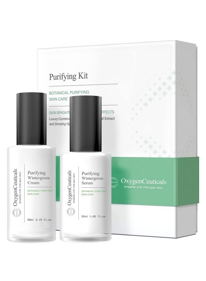Twostep Acne Treatment Kit Oxygenceuticals Purifying Kit 2 Products Serum + Moisturizer Breakout Prevention Acne & Blemish Control For Teens Tweens Males And Females Made In Korea