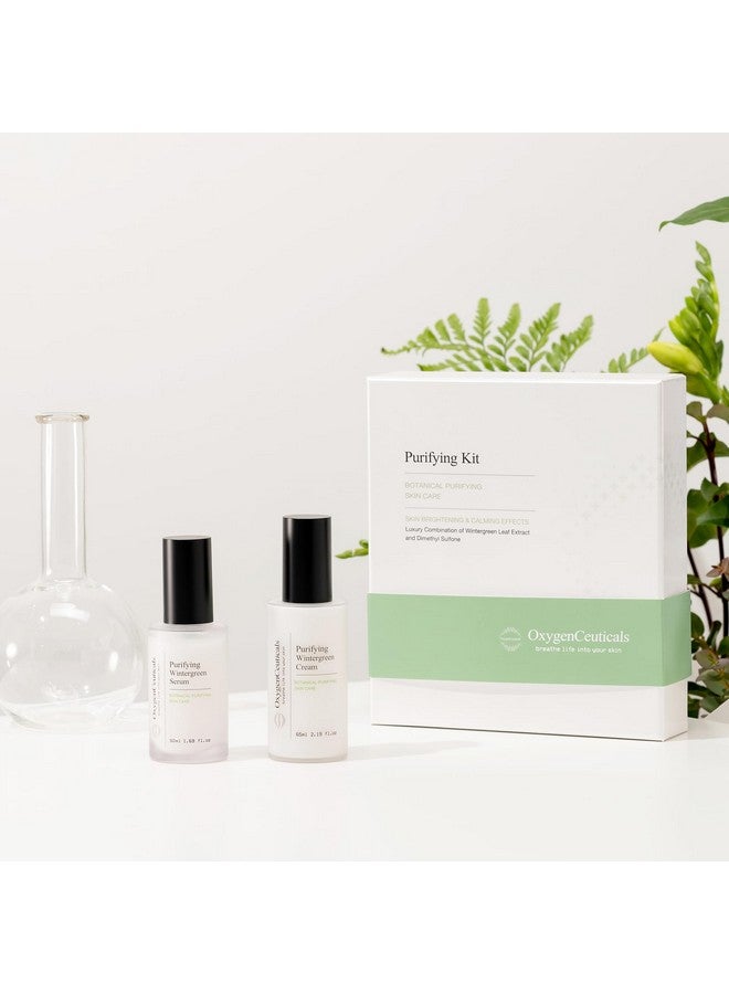 Twostep Acne Treatment Kit Oxygenceuticals Purifying Kit 2 Products Serum + Moisturizer Breakout Prevention Acne & Blemish Control For Teens Tweens Males And Females Made In Korea