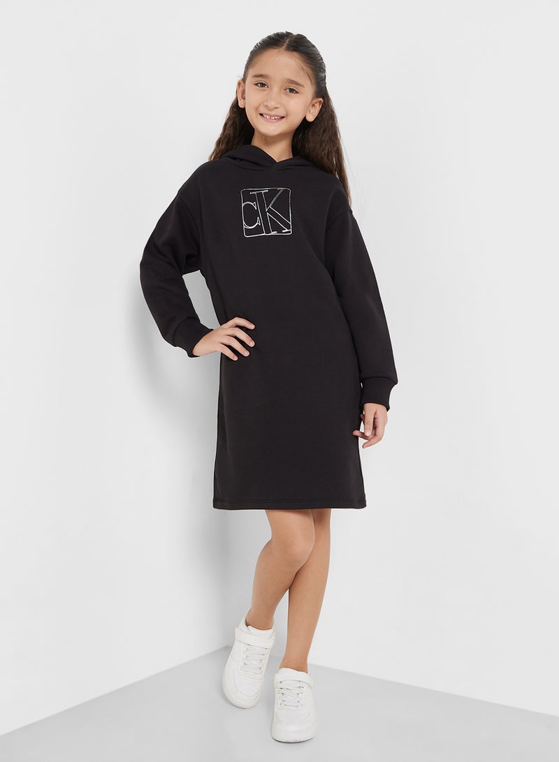 Youth Logo Hooded Midi Dress