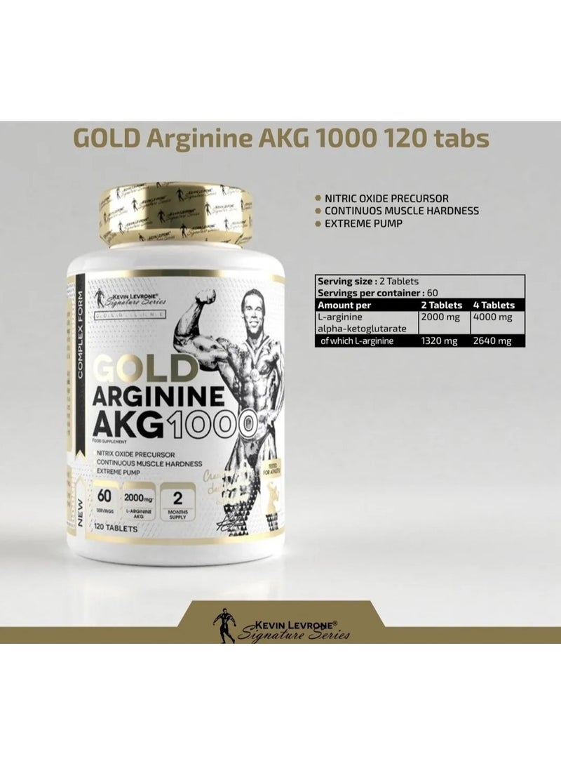 Gold Arginine AKG 1000 120 Tablets